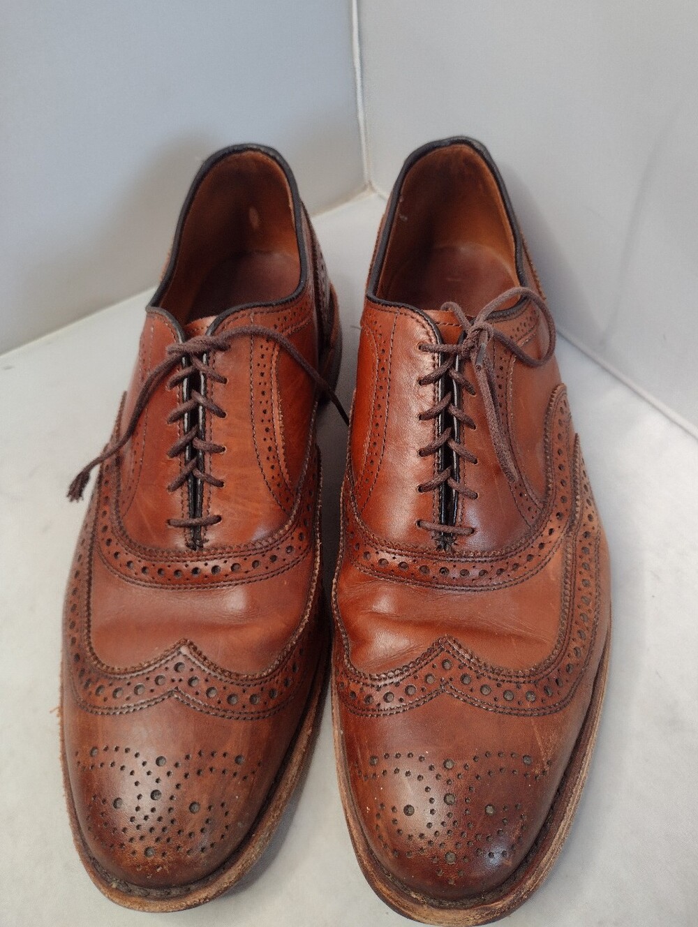 Allen Edmonds McAllister Wingtip Oxford Men US 11 D Brown Dress Shoes M